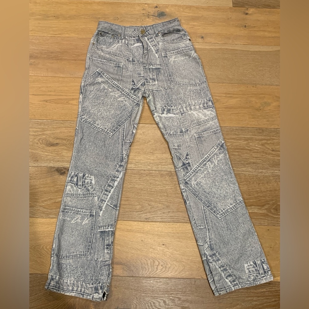 MANIER DE VOIR Patch High Rise Baggy Jeans Size 4